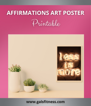 Affirmations art poster printable