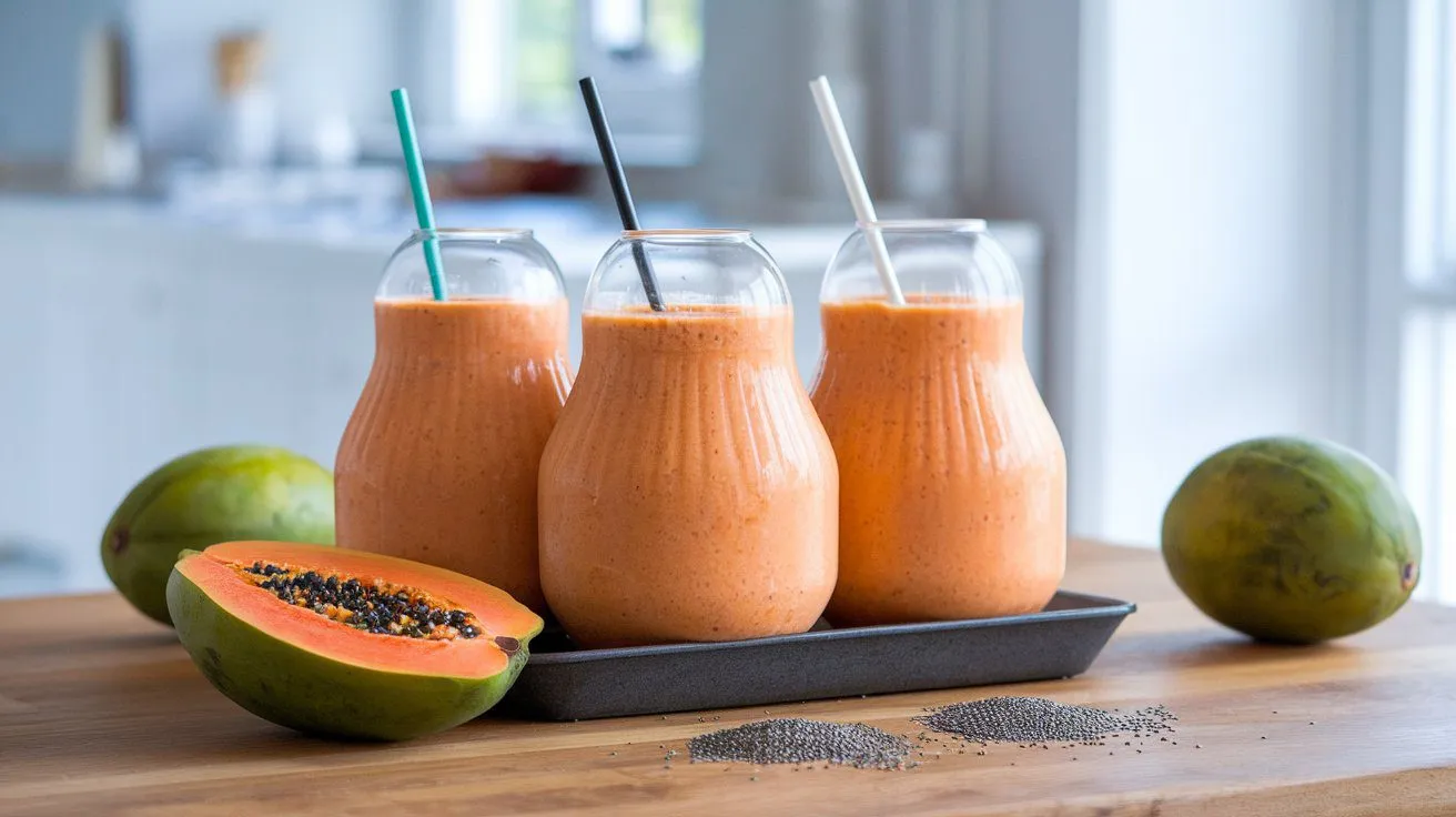 gut health breakfast ideas - papaya smoothie